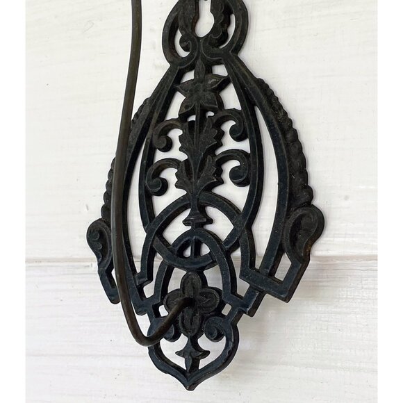Antique Cast Iron Eastlake Style Bill/Receipt/paper Spike Wall Hanging Floral - Picture 7 of 10